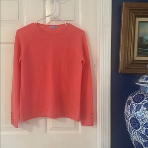 NWOT Women’s J. McLaughlin Vibrant Pink 100% Cashmere Long Sleeve Sweater Size S